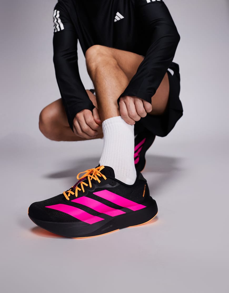 adidas Running - Adizero EVO SL - Sneaker in Schwarz und Rosa von adidas performance