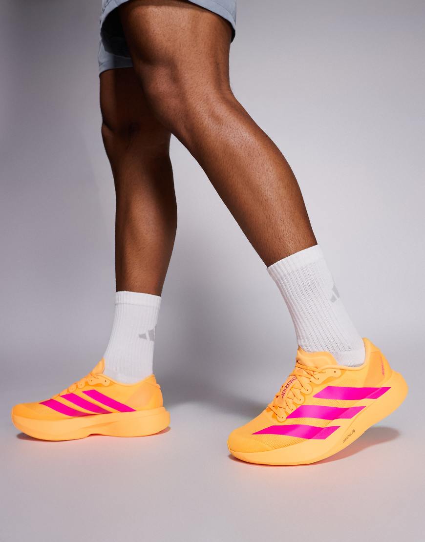 adidas Running - Adizero EVO SL - Sneaker in leuchtendem Orange und Pink von adidas performance