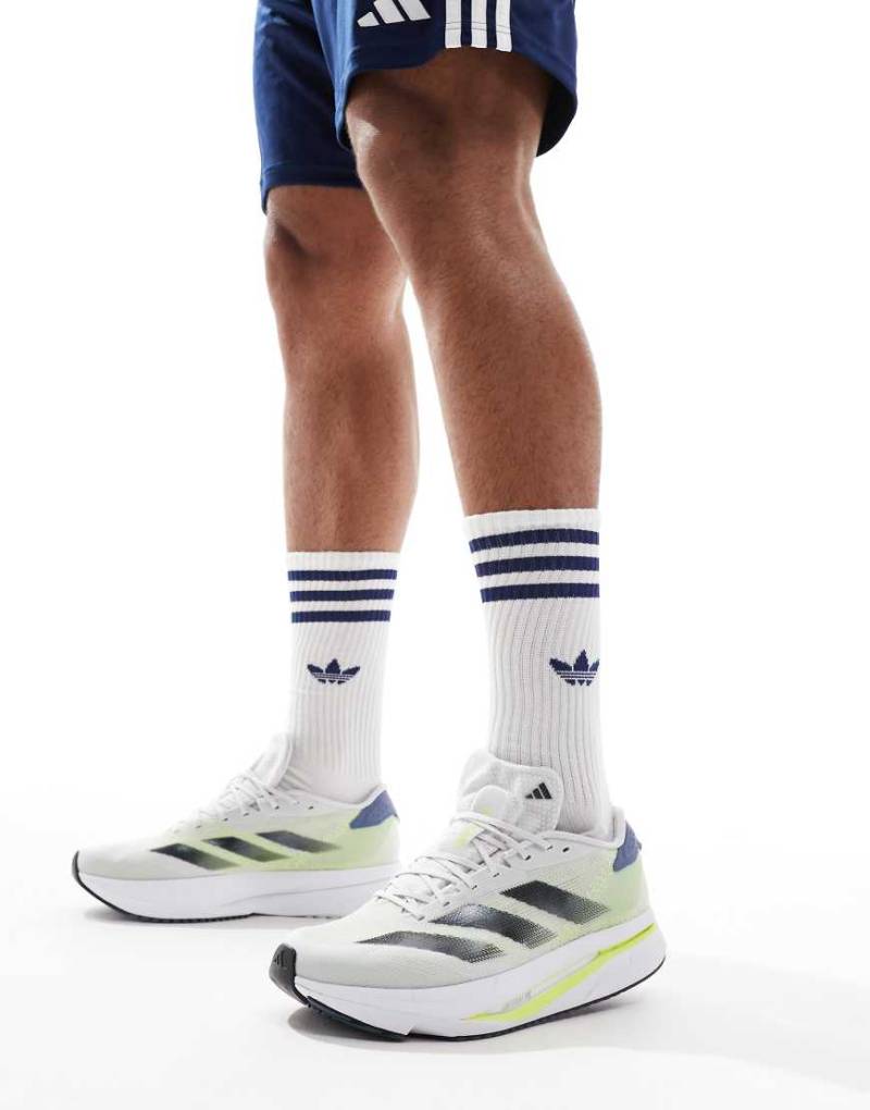 adidas Running - Adizero SL2 - Laufschuhe in Weiß mit Gelb von adidas performance