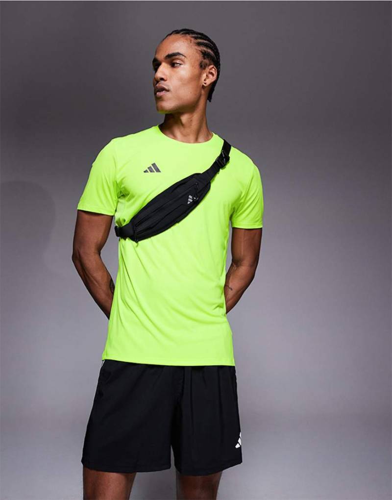 adidas Running - Adizero - T-Shirt in Neongelb von adidas performance