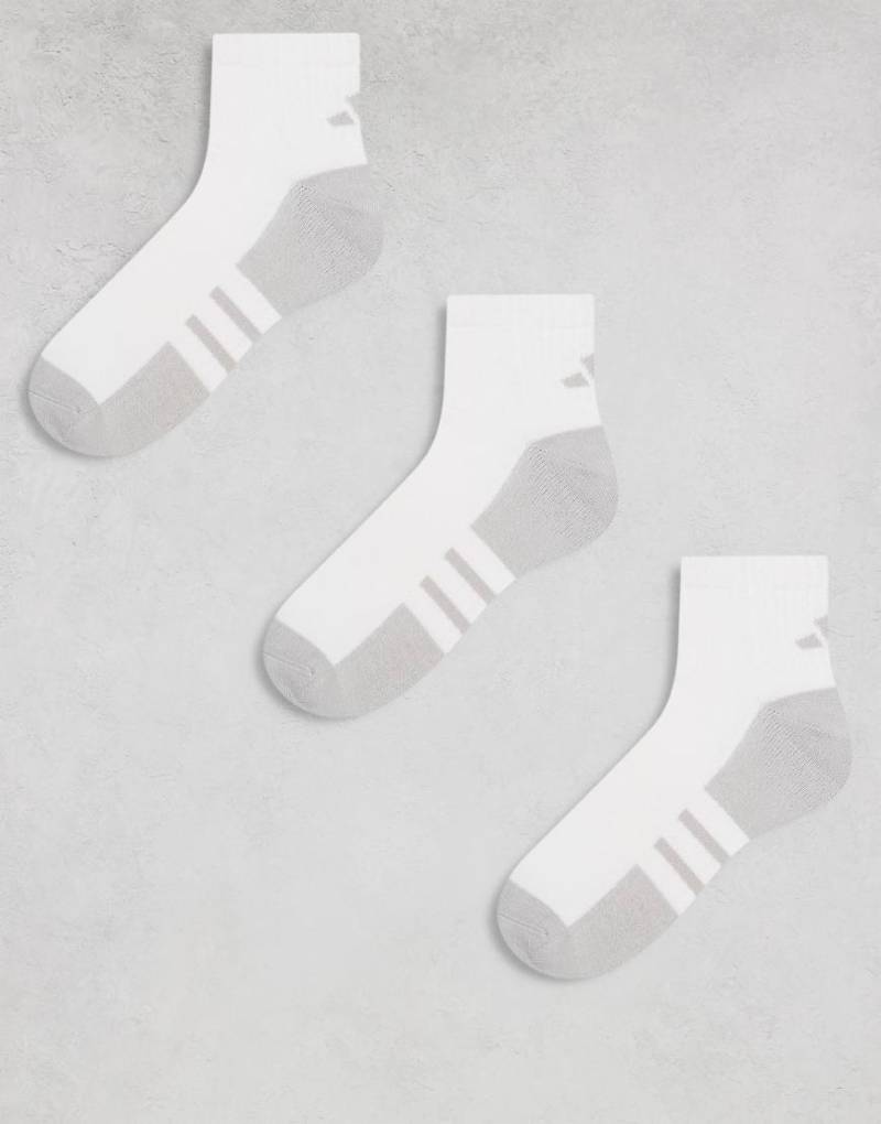 adidas Running - Essentials - 3er-Pack Knöchelsocken in Weiß und Grau-Bunt von adidas performance