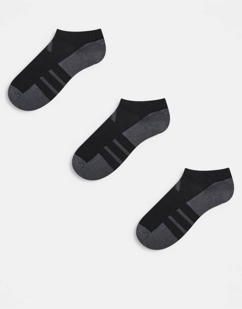 adidas - Running Essentials - 3er-Pack Sneaker-Socken in Schwarz und Grau von adidas performance