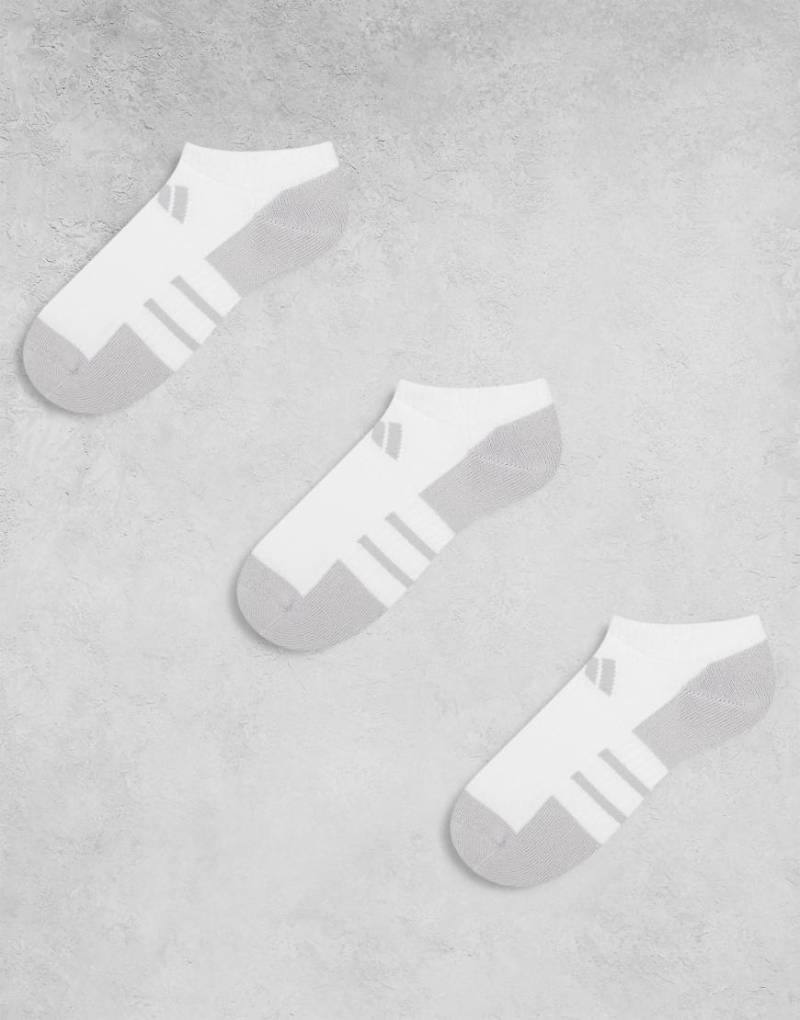 adidas Running - Essentials - 3er-Pack Sneaker-Socken in Weiß und Grau von adidas performance