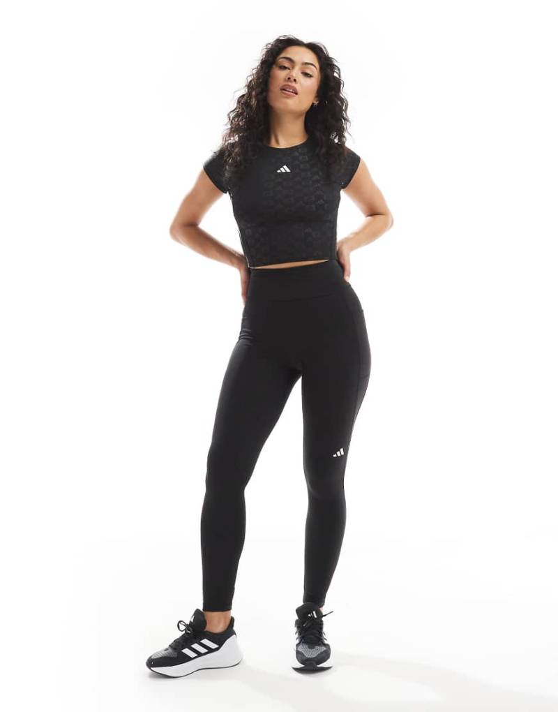 adidas Running - Own The Run - 7/8-Leggings in Schwarz mit Handytasche von adidas performance