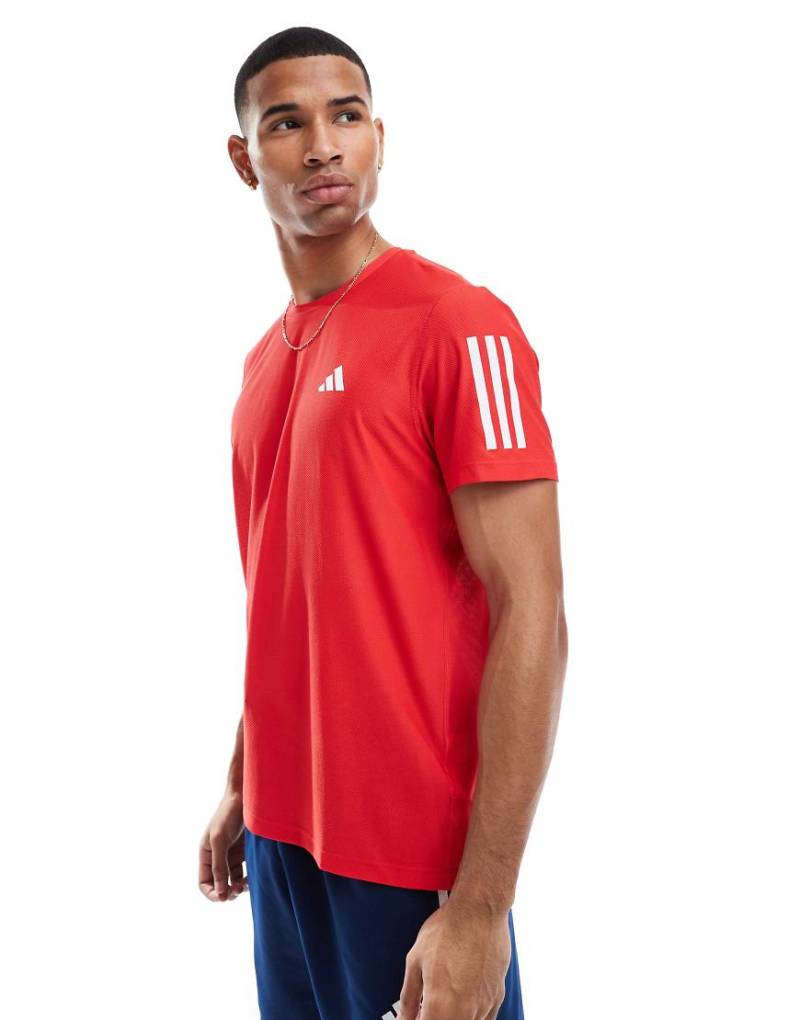 adidas Running - Own The Run - Lauf-T-Shirt in Rot von adidas performance