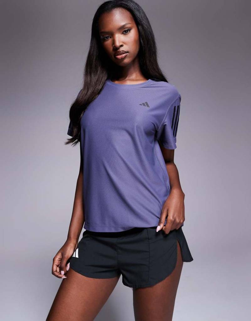 adidas Running - Own The Run - T-Shirt in Lila von adidas performance