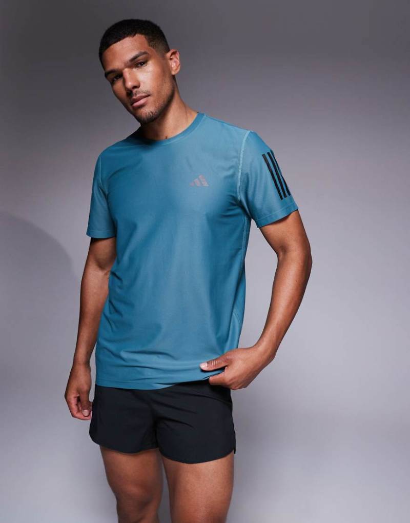adidas Running - Own The Run - T-Shirt in Petrol-Blau von adidas performance
