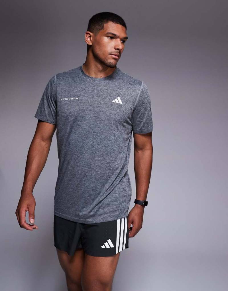 adidas Running - Own The Run - T-Shirt in meliertem Grau von adidas performance