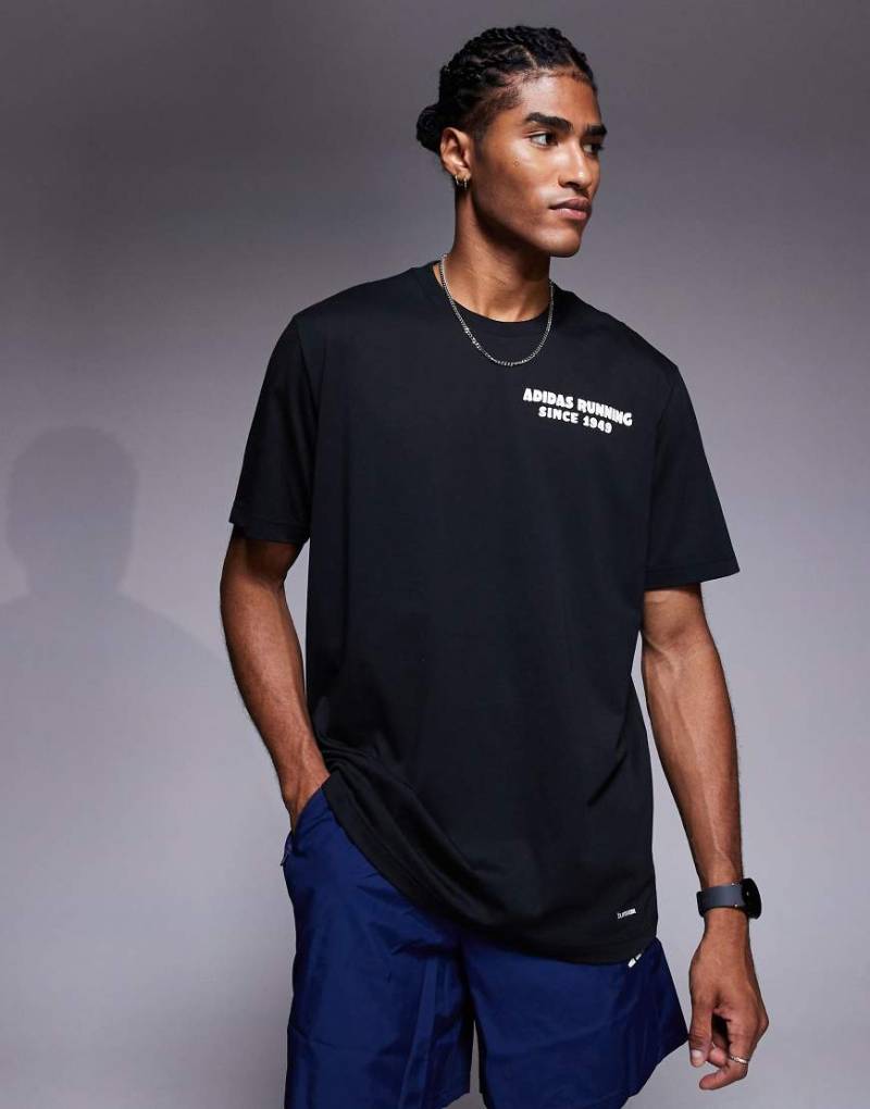 adidas Running - T-Shirt in Schwarz mit Taco-Grafik von adidas performance