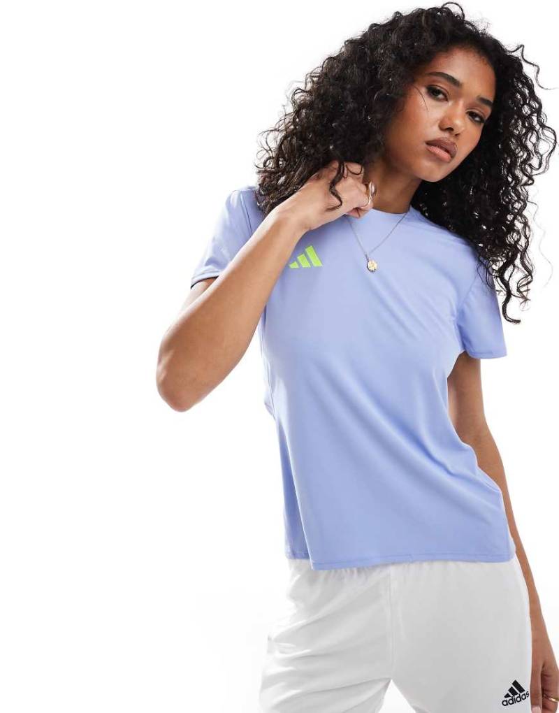 adidas Running - adizero - Lauf-T-Shirt in Blau von adidas performance