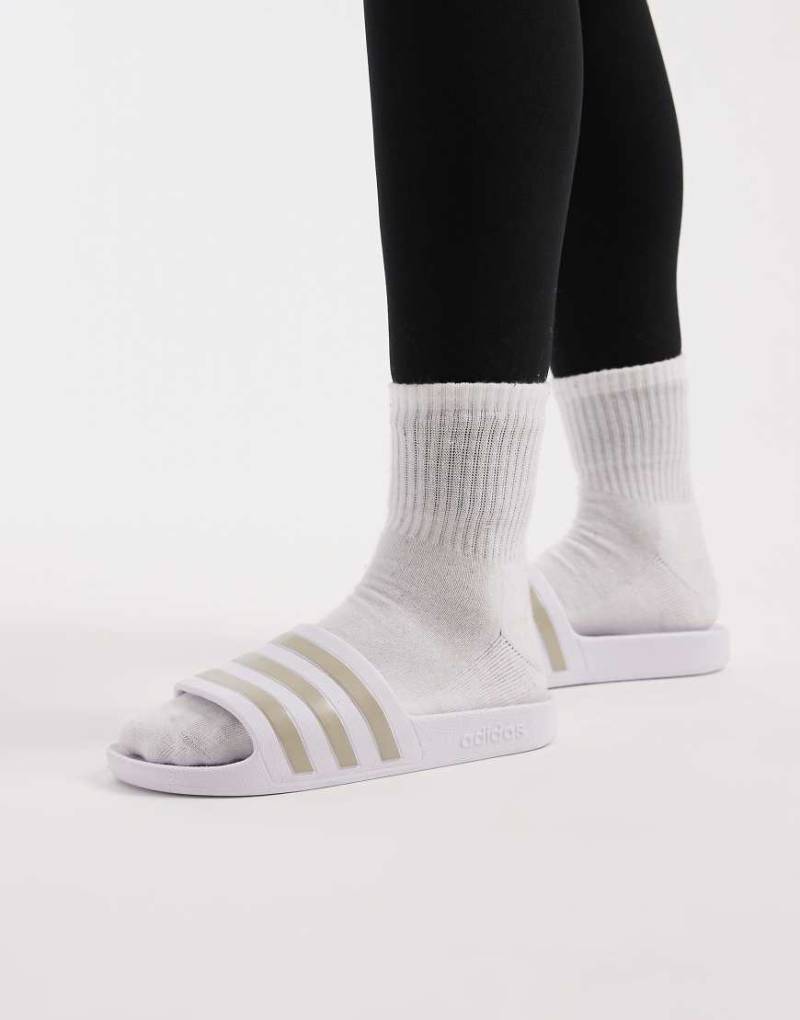 adidas Swimming - Aqua Adilette - Slider in Weiß von adidas performance