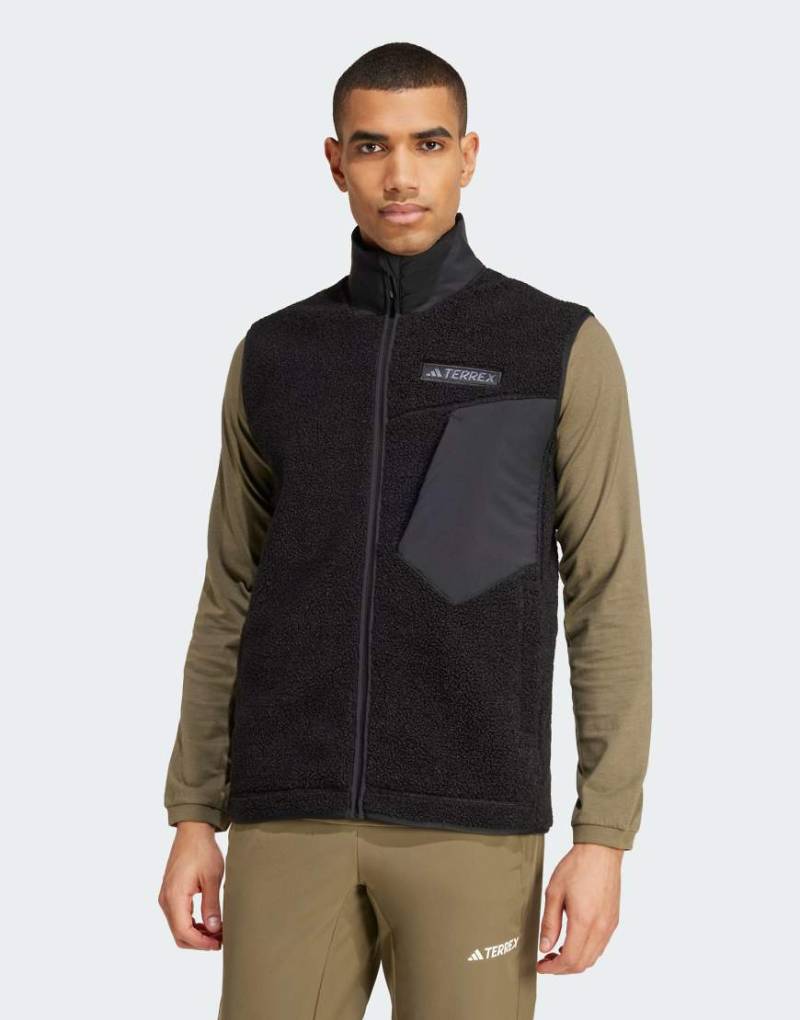 adidas - Terrex Xploric - Weste aus hochflorigem Fleece in Schwarz von adidas performance