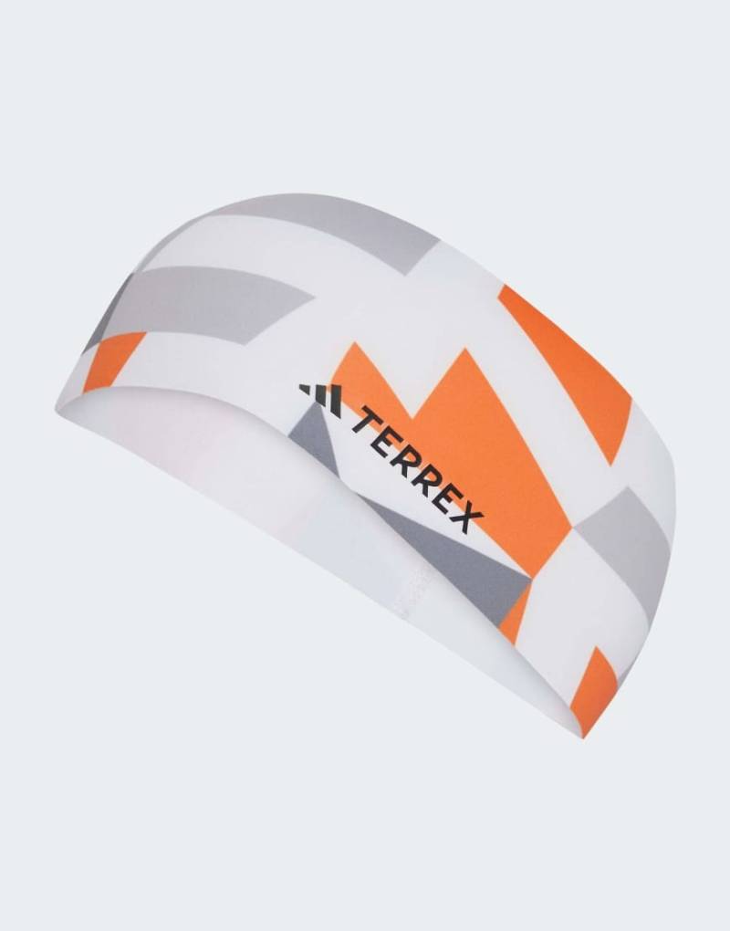 adidas Terrex - climacool Grafik-Stirnband in Weiß, Semi Impact Orange und Schwarz von adidas performance