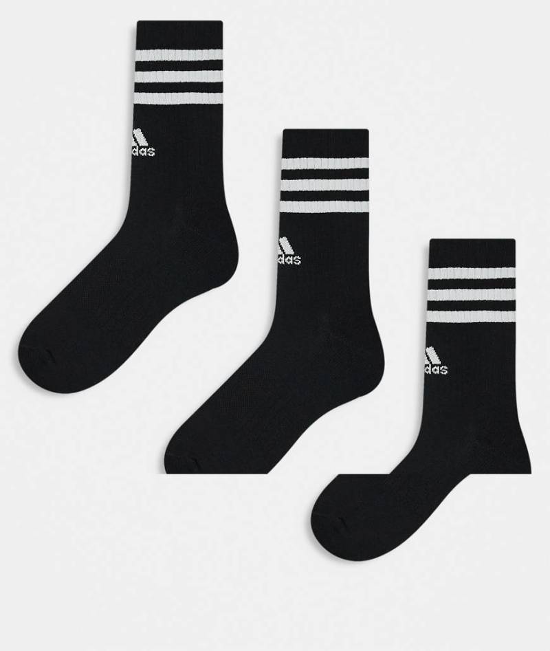 adidas Training - 3er-Pack Socken in Schwarz mit den drei Streifen von adidas performance