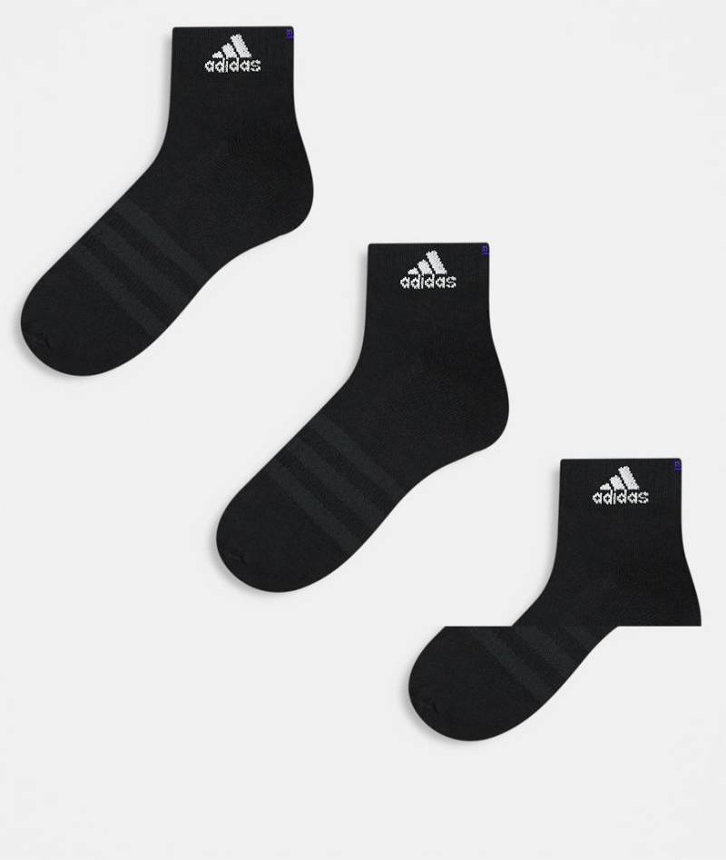 adidas - Training - 3er-Set Knöchelsocken in Schwarz von adidas performance