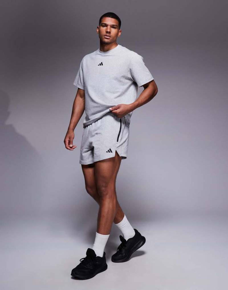 adidas Training - D4T - Shorts in Heidegrau, 5 Zoll Schrittlänge von adidas performance