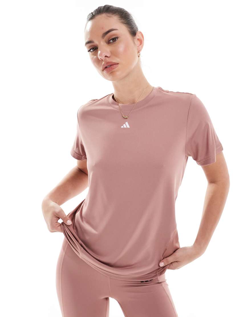 adidas Training - D4T - T-Shirt in Tonerde-Braun von adidas performance