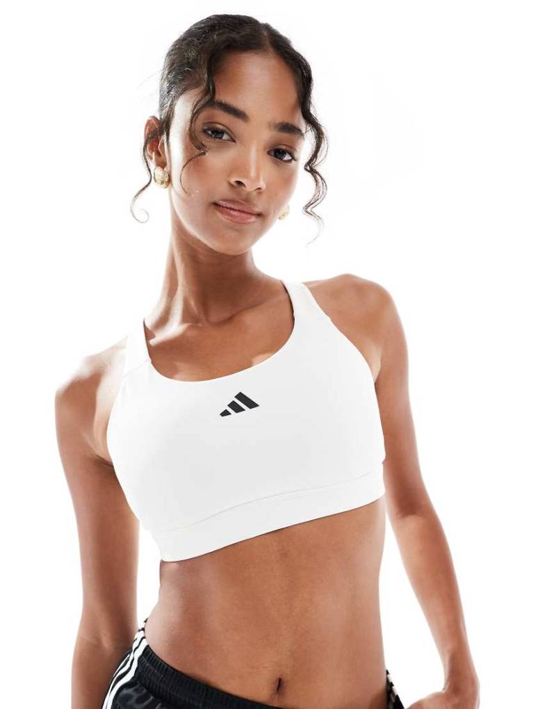 adidas Training - Essentials - Sport-BH in Weiß mit hoher Stützfunktion von adidas performance