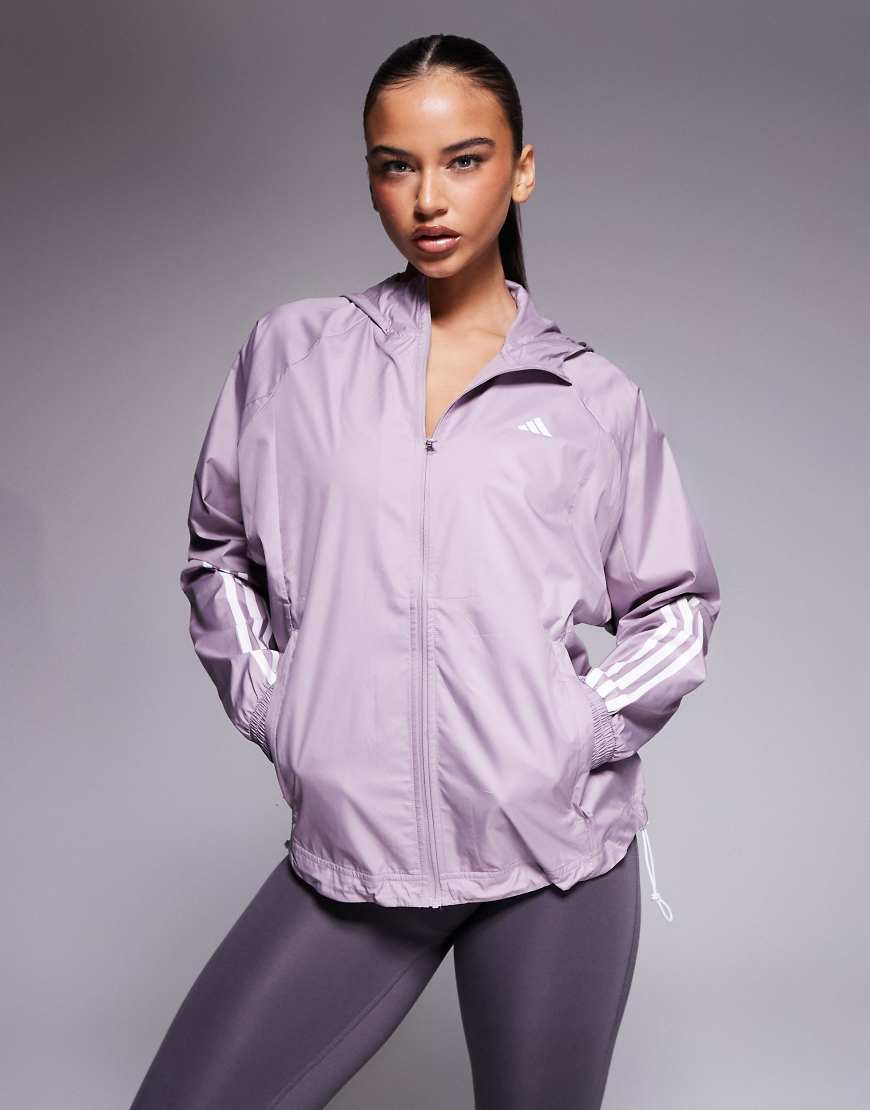 adidas Training - Hyperglam - Windjacke in Lila mit Kapuze von adidas performance