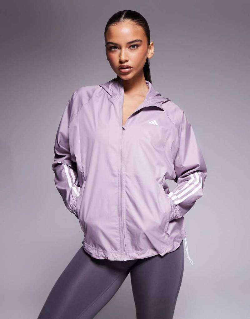 adidas Training - Hyperglam - Windjacke in Lila mit Kapuze von adidas performance