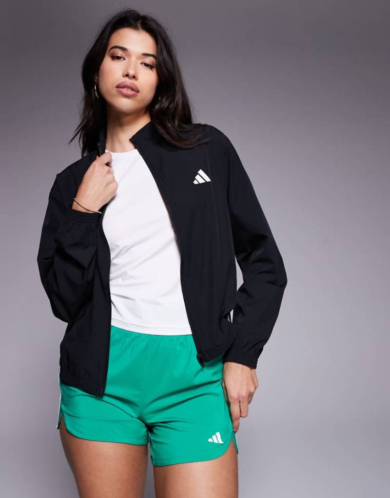 adidas Training - Jacke aus Webstoff in Schwarz mit den 3 Streifen von adidas performance