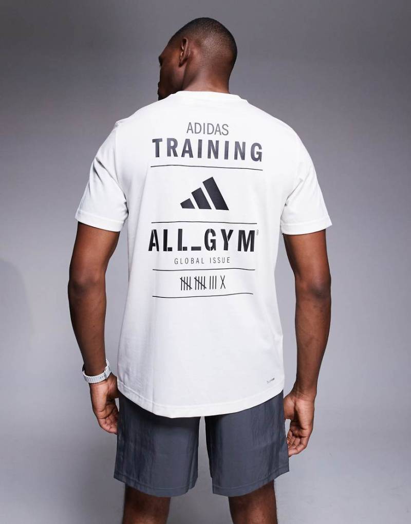 adidas Training - T-Shirt in Weiß mit Grafikprint von adidas performance