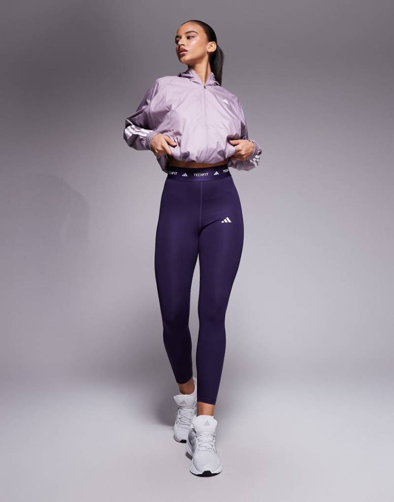 adidas Training - Tech Fit - 7/8-Leggings in Lila von adidas performance
