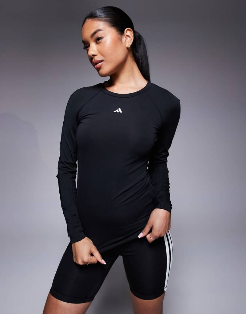 adidas Training - Tech Fit - Langärmliges Oberteil in Schwarz von adidas performance