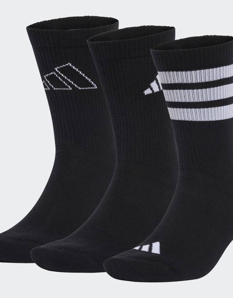 adidas performance - 3 Paar Socken in Schwarz / Weiß mit Logo von adidas performance