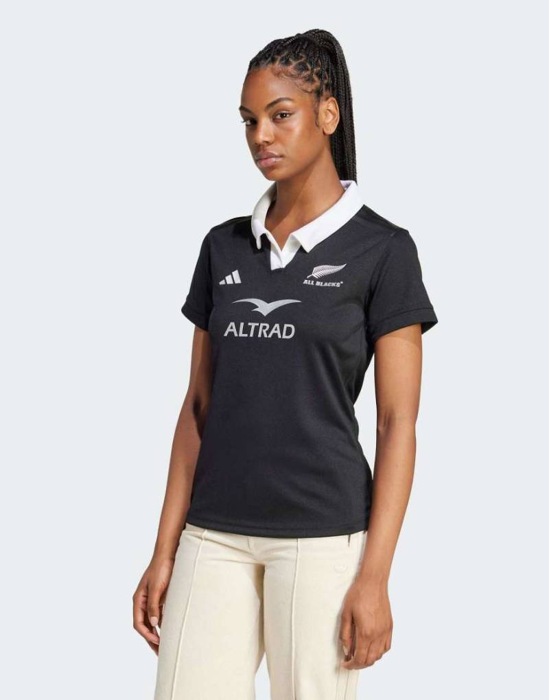 adidas performance - All Blacks - Kurzärmliges Aeroready-Rugby-Trikot in komplett Schwarz von adidas performance