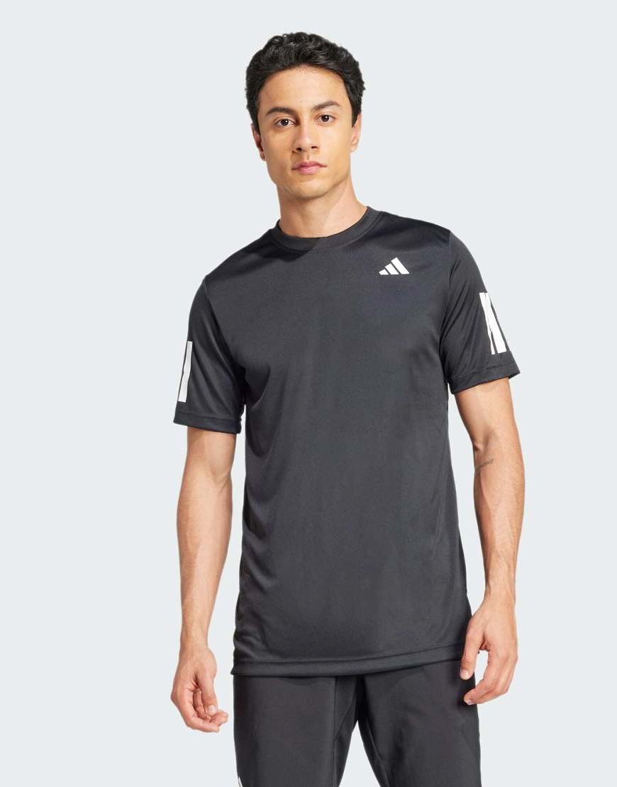adidas performance - Club Tennis Climacool - T-Shirt in Schwarz mit den 3 Streifen von adidas performance