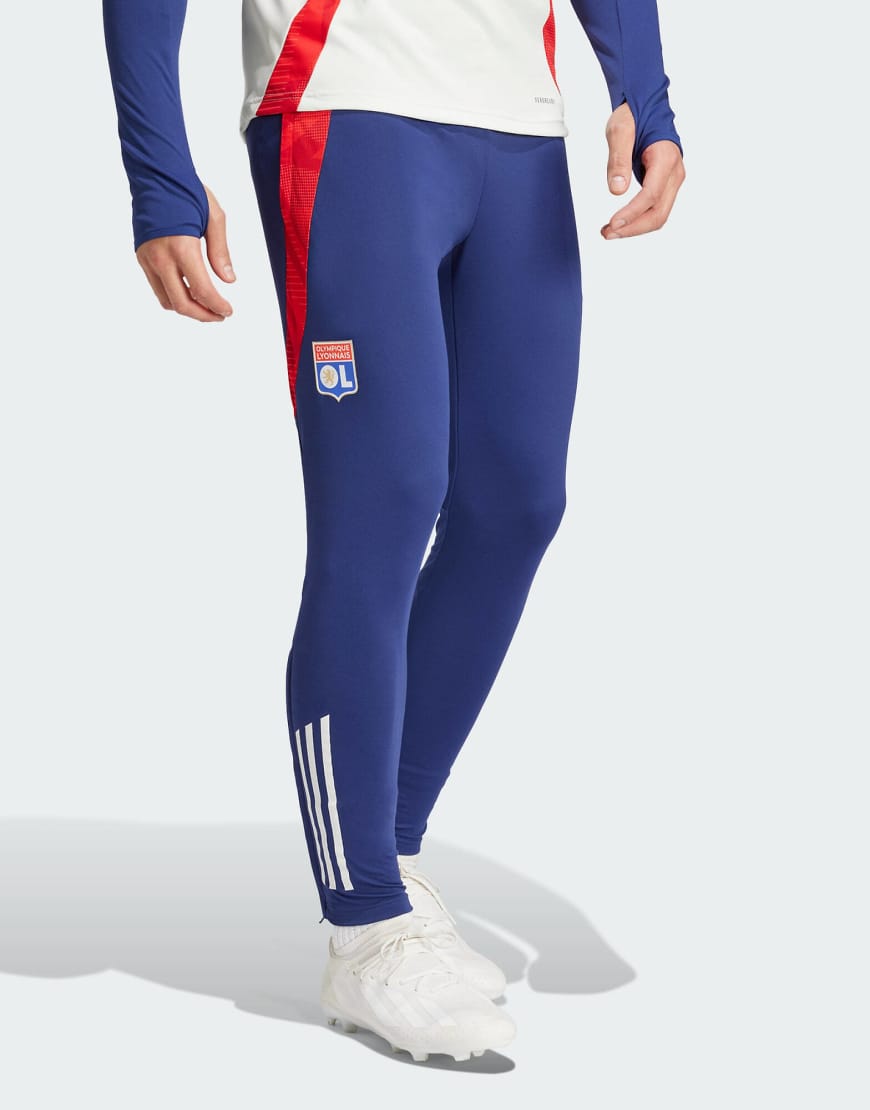 adidas performance - Olympique Lyonnais Tiro 24 - Trainingshose in dunklem Indigoblau/leuchtendem Rot-Lila von adidas performance
