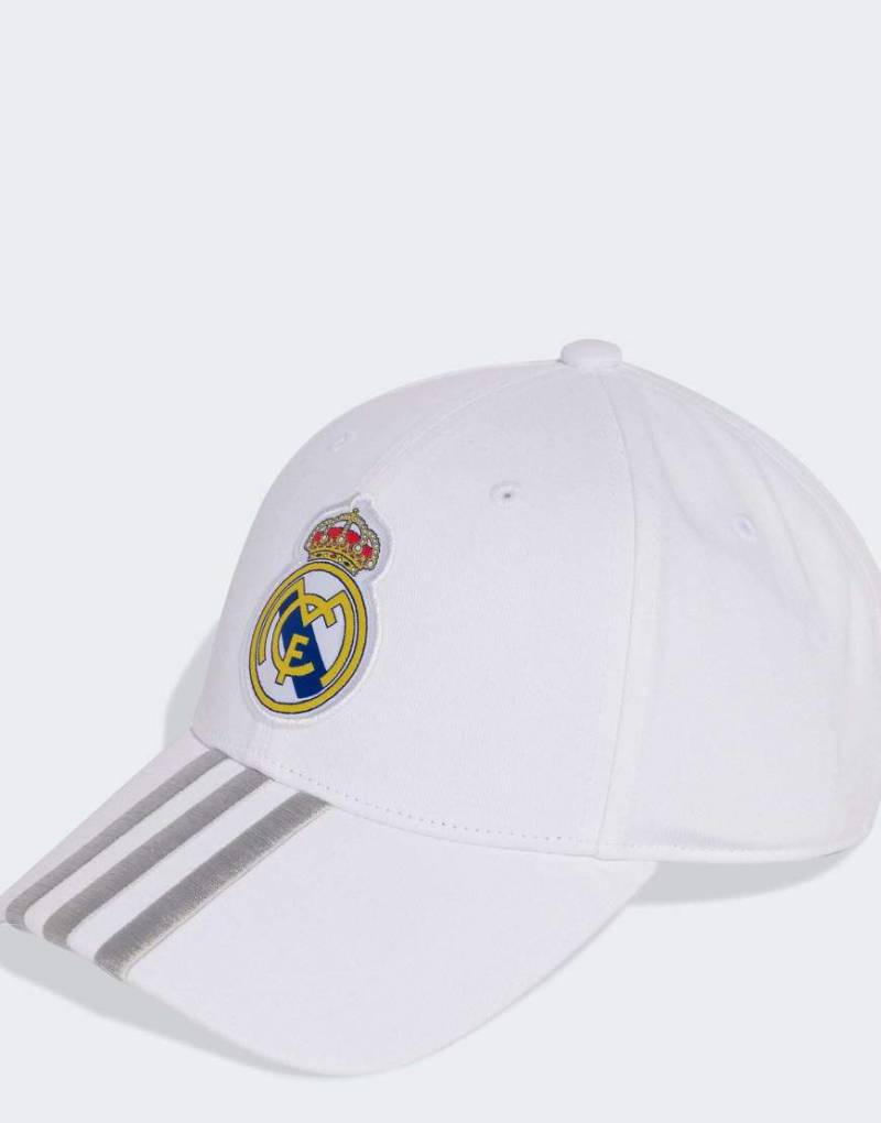 adidas performance - Real Madrid - Heimspiel-Baseballkappe in Weiß/einfarbigem Hellgrau von adidas performance