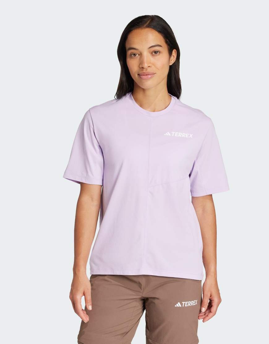 adidas performance - Terrex Multi Climacool - T-Shirt in Powder Plum-Lila von adidas performance