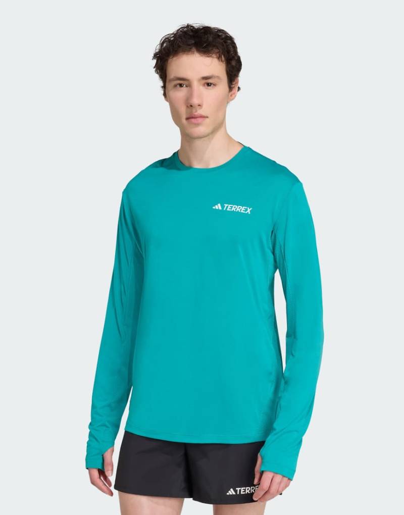 adidas performance - Terrex Xperior Climacool+ - Langärmliges Shirt in Pure Teal-Blau von adidas performance