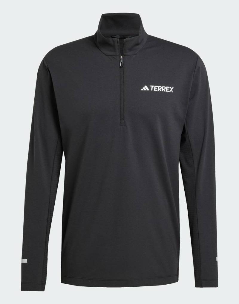 adidas performance - Terrex xperior - Longsleeve in Schwarz mit kurzem Reißverschluss von adidas performance