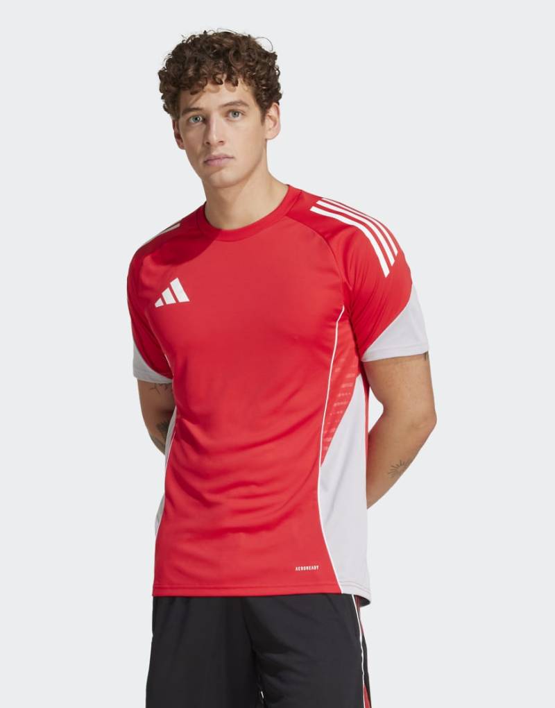 adidas performance - Tiro 25 Competition - Sport-Trikot in reinem Rubinrot/Team Grey Four von adidas performance