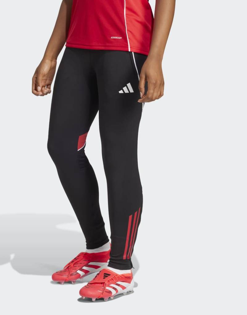 adidas performance - Tiro 25 - Wettkampf-Trainingshose in Schwarz / Team Power Red 2 von adidas performance