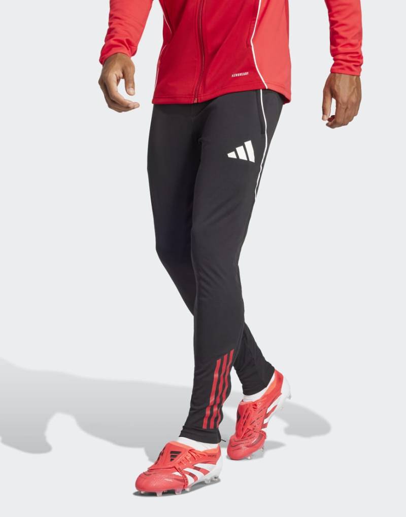 adidas performance - Tiro 25 - Wettkampf-Trainingshose in Schwarz / Team Power Red 2 von adidas performance