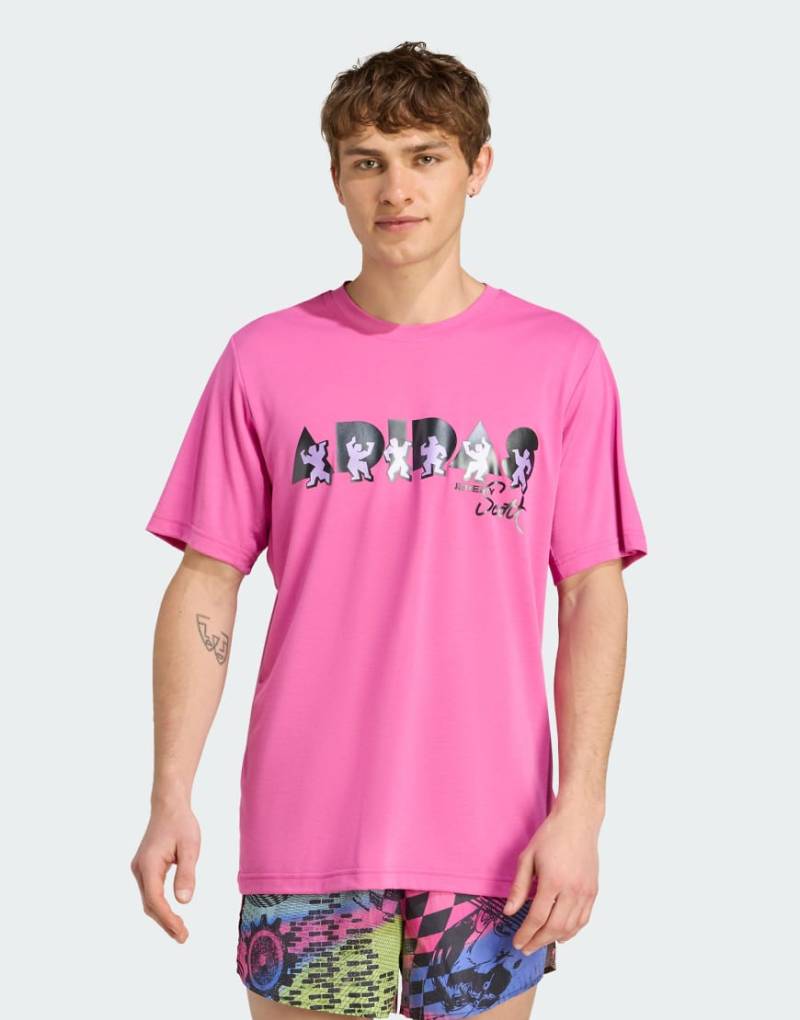 adidas performance - adidas x Jeremy Scott - T-Shirt in Lucid Fuchsia-Rosa von adidas performance