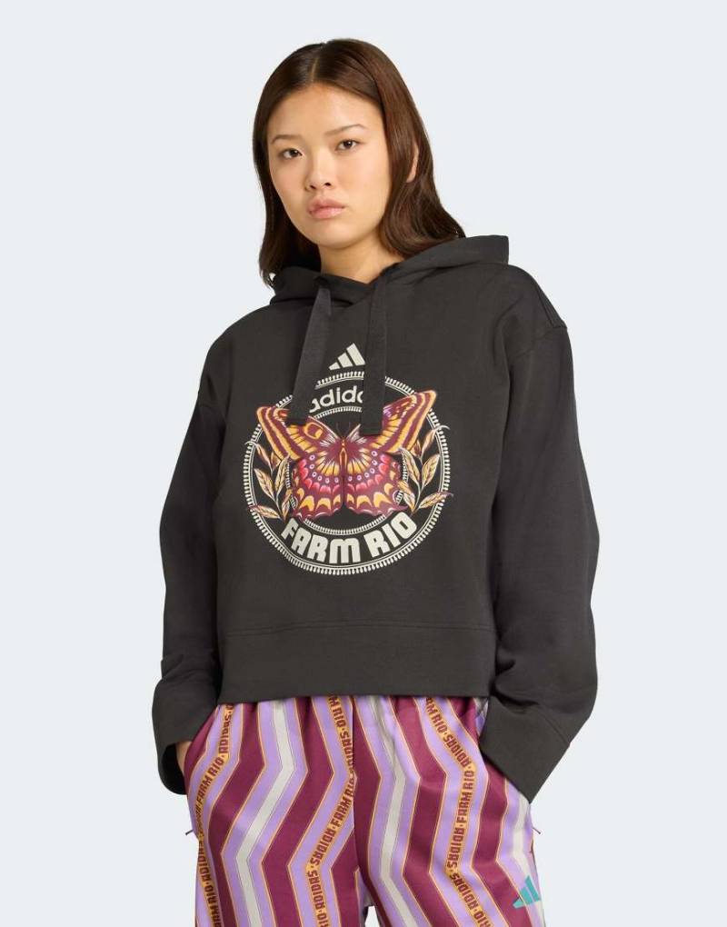 adidas performance - adidas x farm - Kapuzenpullover in Schwarz von adidas performance