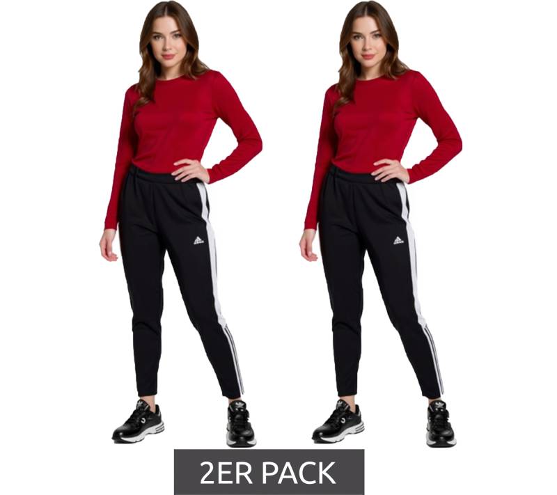 2er Sparpack adidas Tiro Damen Sport-Hose mit AEROREADY Technologie nachhaltige Jogger Trainings-Hose H59988 Schwarz/Weiß von adidas