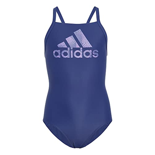 ADIDAS Girl's Big Logo Suit Swimsuit, Azuvic/Fusvio, 3-4 Years von adidas