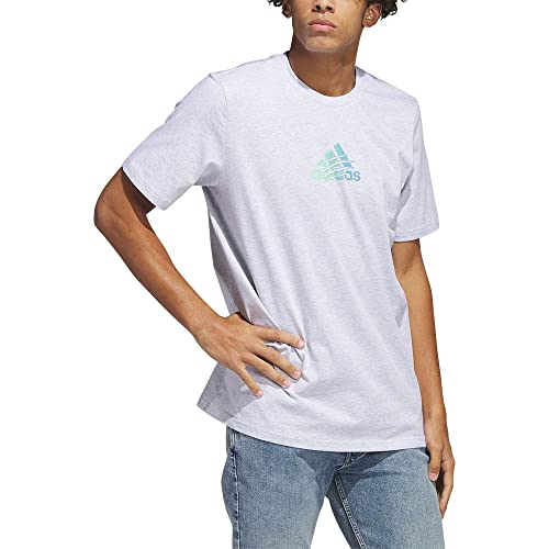 ADIDAS Herren M Power Logo T T-Shirt, Light Grey Heather, L von adidas