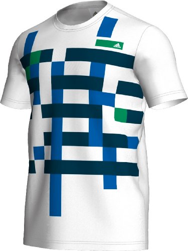 ADIDAS Herren T-Shirt Checked, Größe: XXL, Farbe: Weiß von adidas