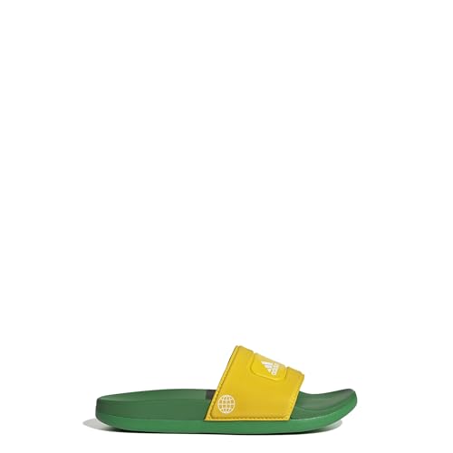 adidas Lego Adilette Comfort K Slippers, EQT Yellow Core White Green, 31 EU von adidas