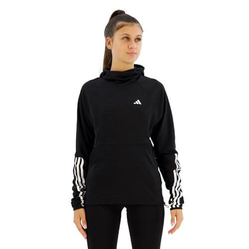 ADIDAS OWN The RUN 3 STRIPES Hoodie Damen schwarz Gr. M von adidas