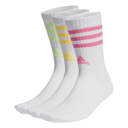 adidas 3 Stripes Socks Socken 3er Pack (DE/NL/SE/PL, Numerisch, 43, 45, Regular, Regular, white/multi) von adidas