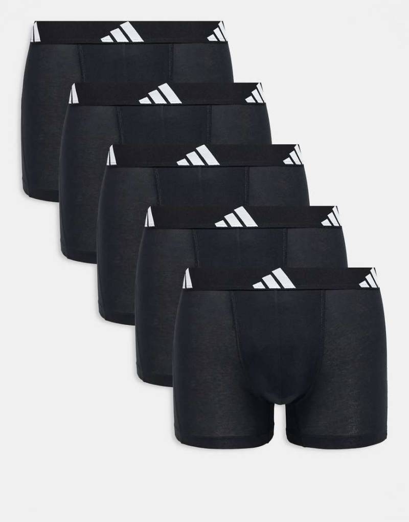 Adidas - Active Flex Cotton - 5er-Pack Trunk-Unterhosen in Schwarz von adidas