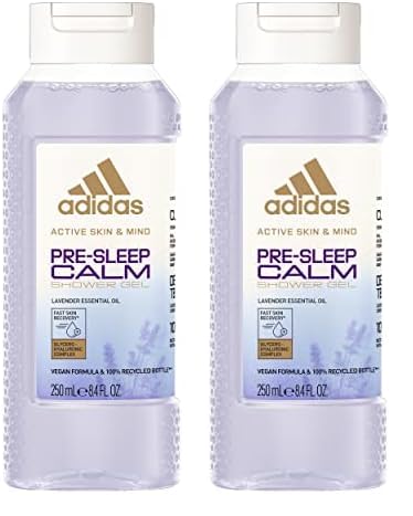 Adidas Active Skin & Mind Pre-Sleep Calm Shower Gel, Duschgel für Damen und Herren, 250 ml - Unisex (Packung mit 2) von adidas